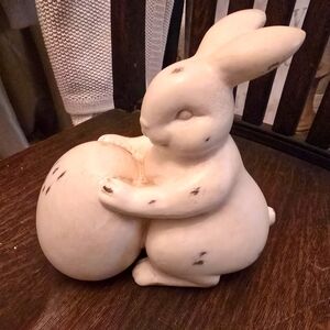 New! White Ceramic Bunny